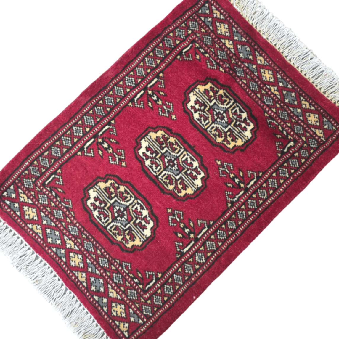 65 x 45 cm Hand Knotted Bokhara – Red Rug