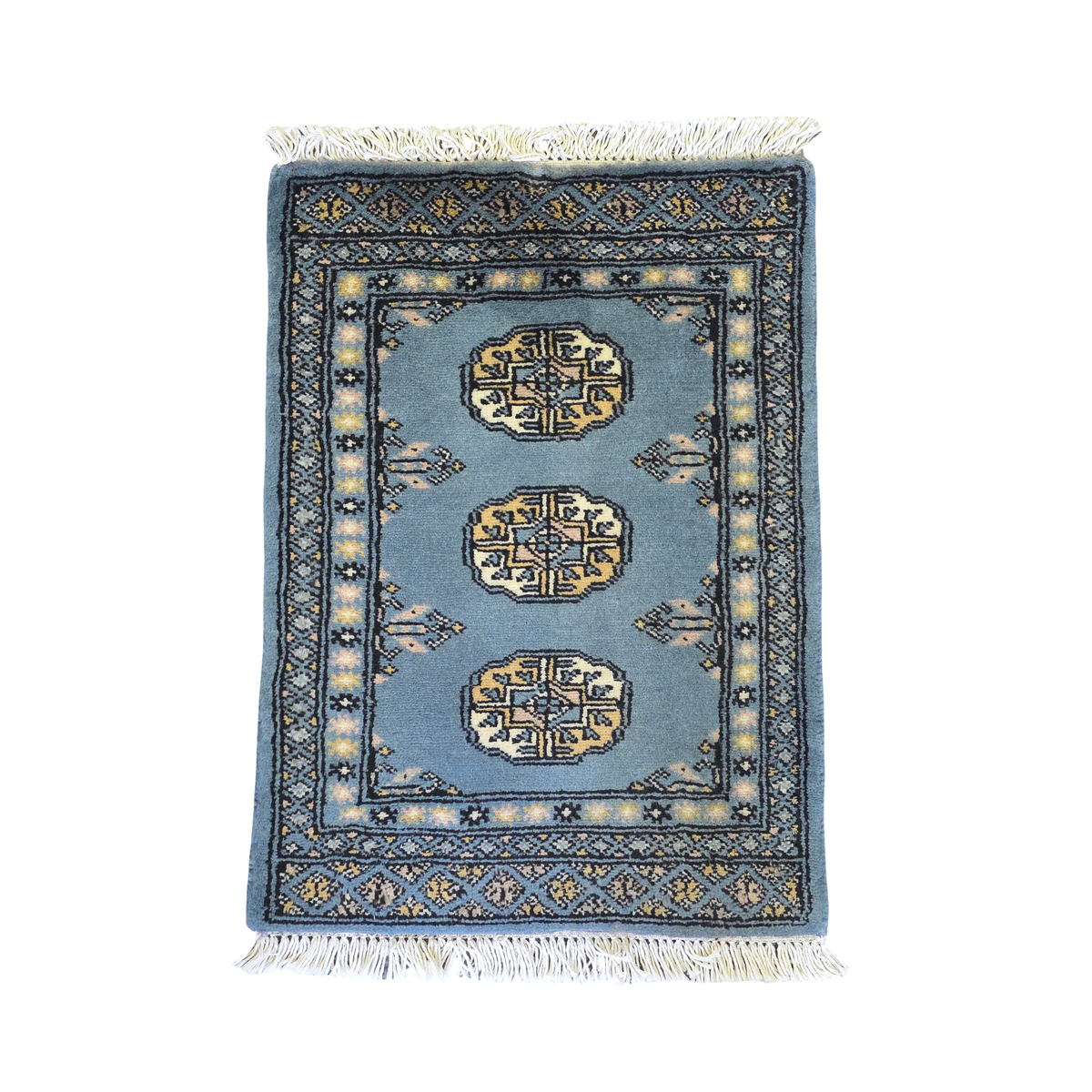 65 x 45 cm Hand Knotted Bokhara – Sky Blue Rug