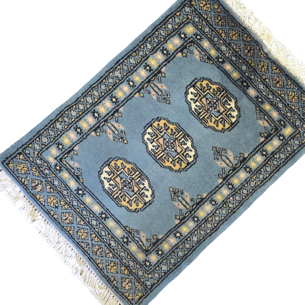 65 x 45 cm Hand Knotted Bokhara – Sky Blue Rug
