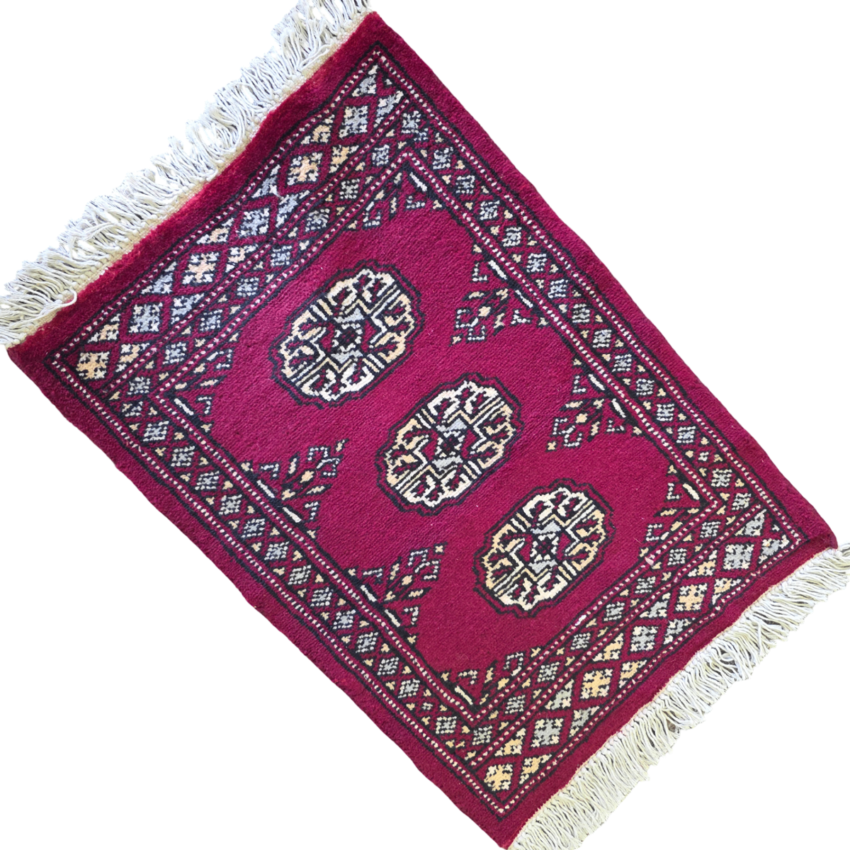 65 x 45 cm Hand Knotted Bokhara – Red Rug