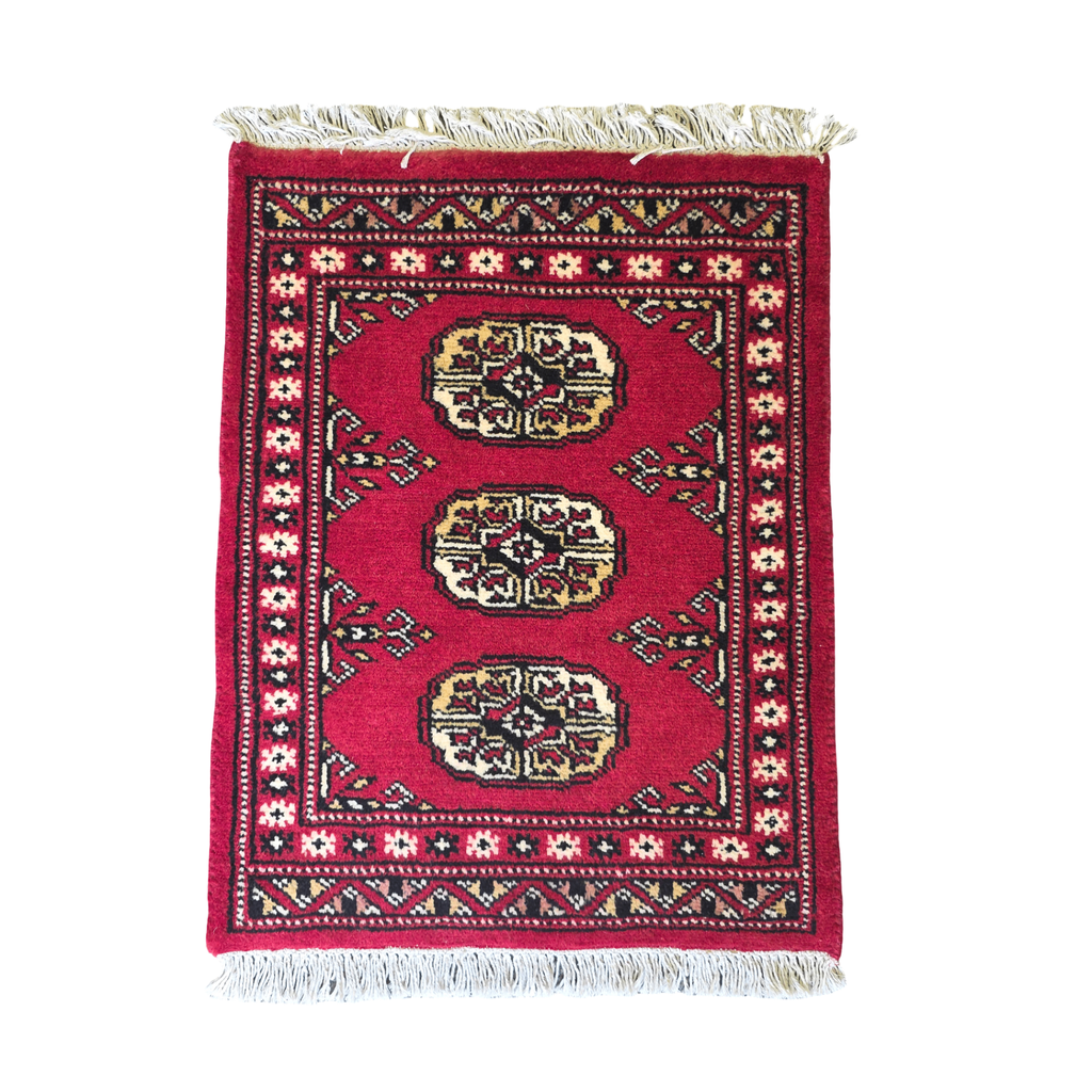 65 x 45 cm Hand Knotted Bokhara – Red Rug