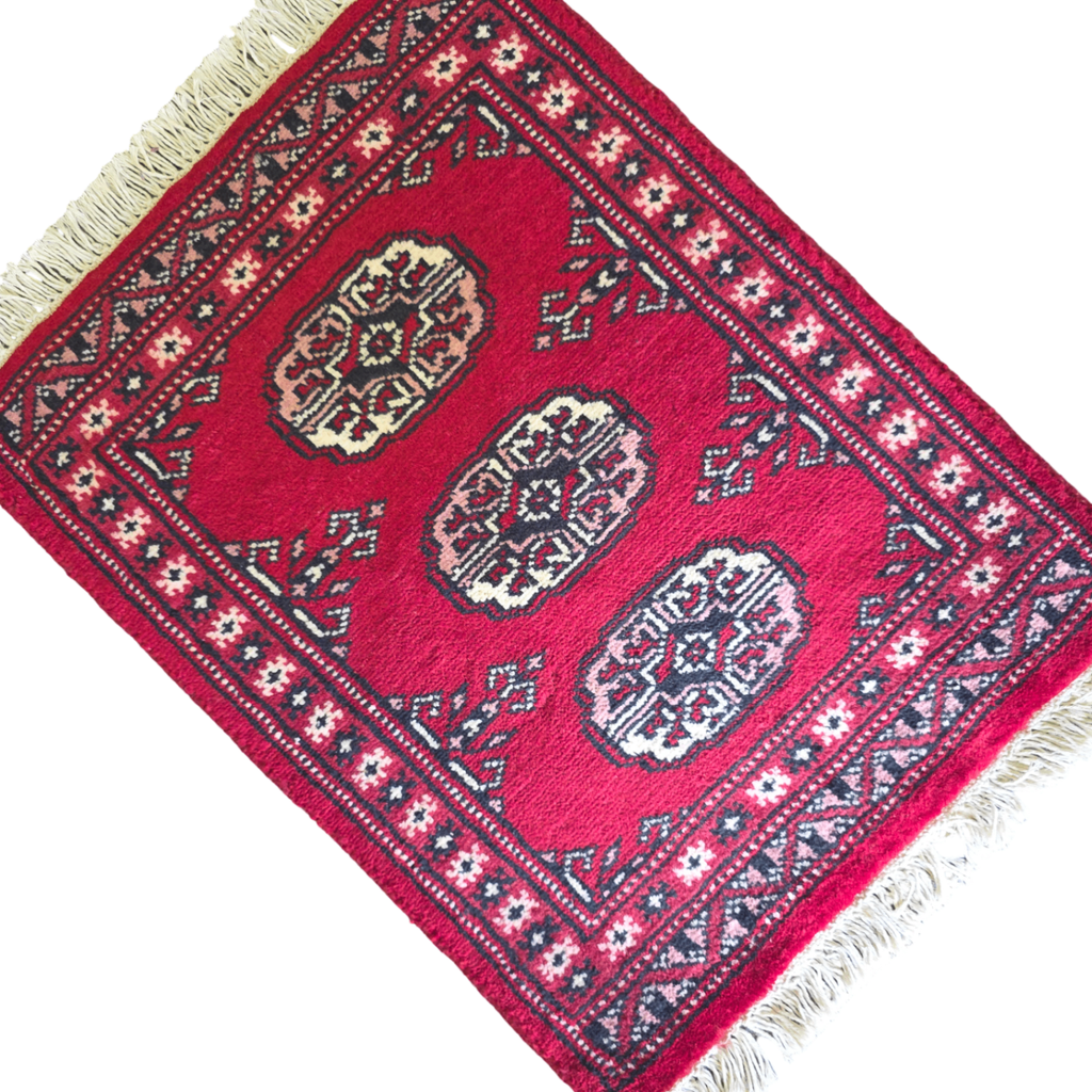 65 x 45 cm Hand Knotted Bokhara – Red Rug