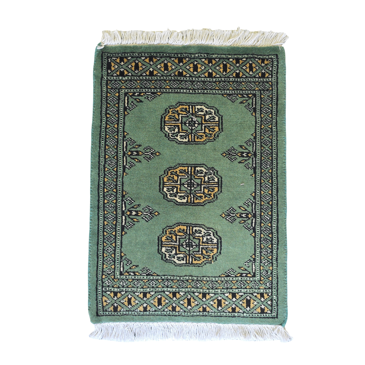 65 x 45 cm Hand Knotted Bokhara – Cyan Rug