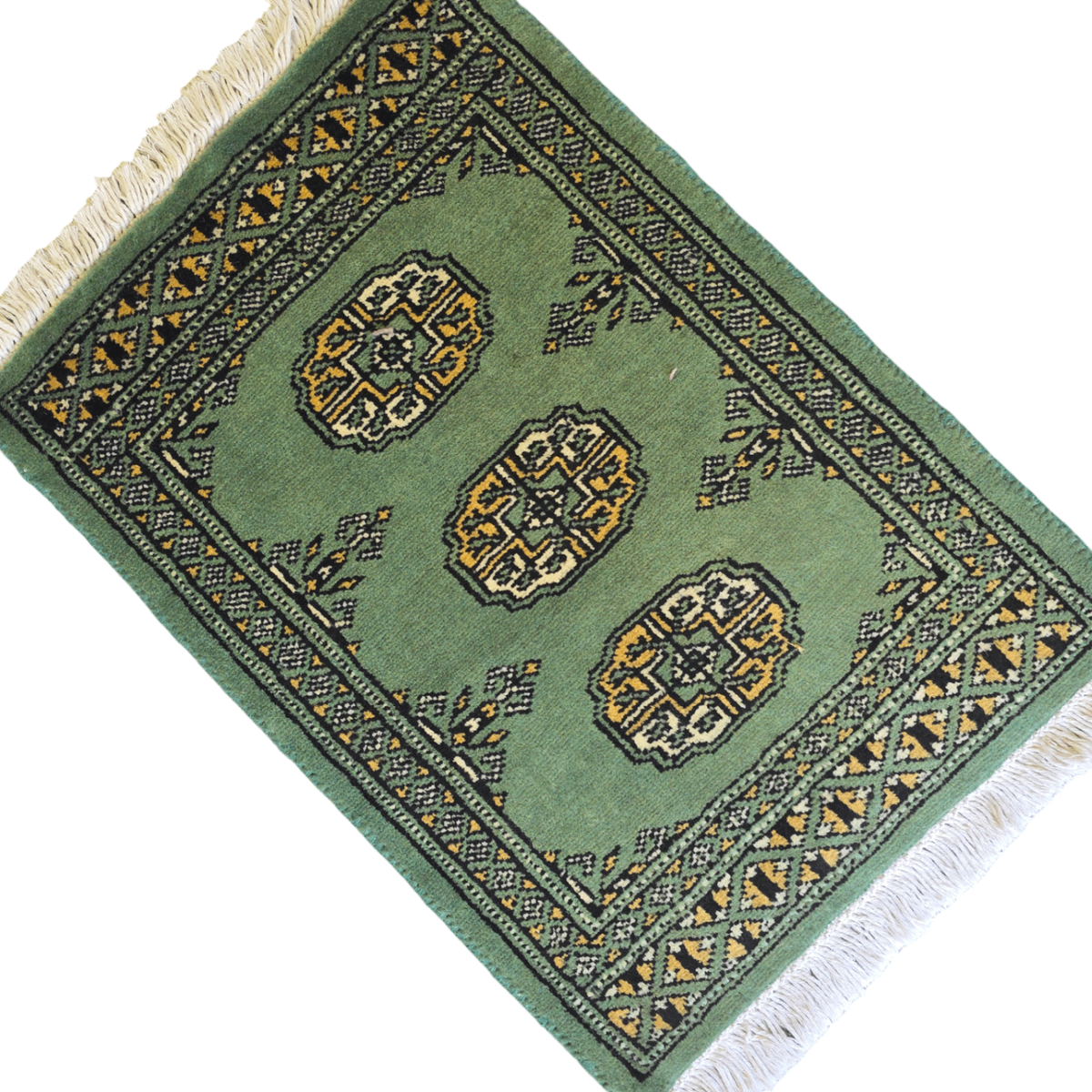 65 x 45 cm Hand Knotted Bokhara – Cyan Rug