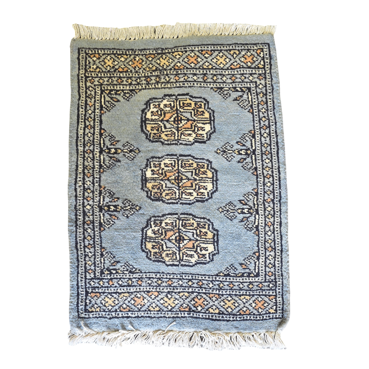 65 x 45 cm Hand Knotted Bokhara – Arctic Blue Rug