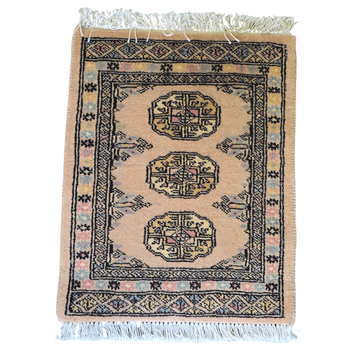 65 x 45 cm Hand Knotted Bokhara – Peach Rug