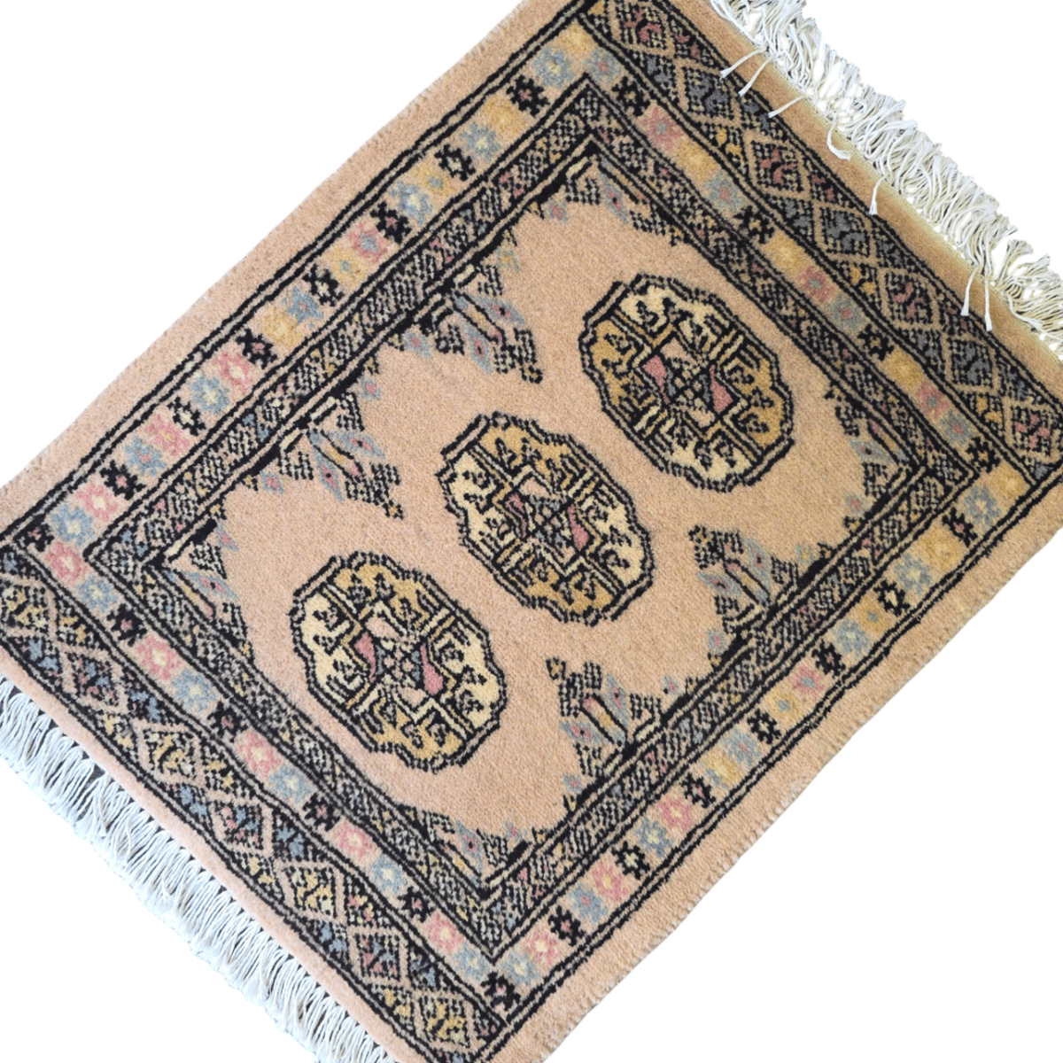 65 x 45 cm Hand Knotted Bokhara – Peach Rug