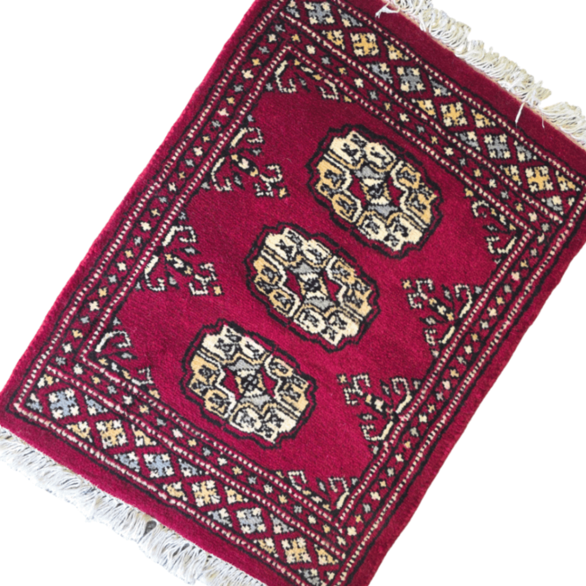 65 x 45 cm Hand Knotted Bokhara – Red Rug