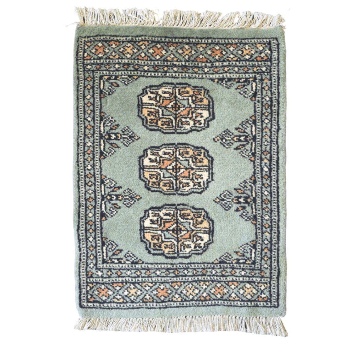 65 x 45 cm Hand Knotted Bokhara – Pale Aqua Rug