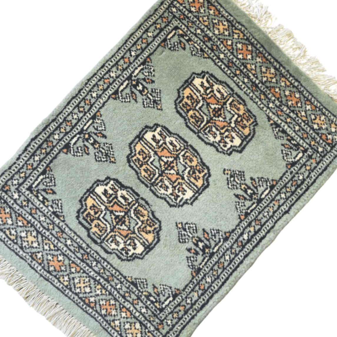 65 x 45 cm Hand Knotted Bokhara – Pale Aqua Rug