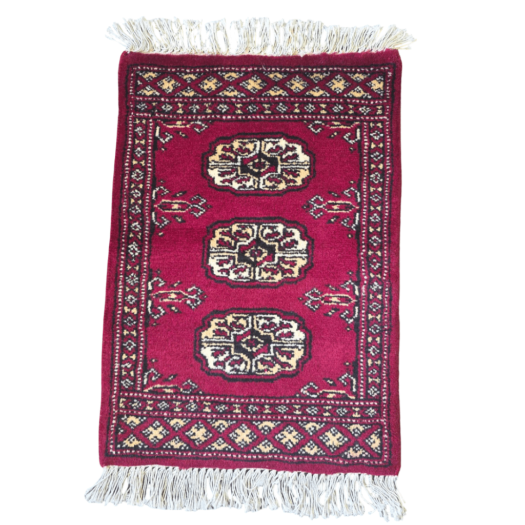 65 x 45 cm Hand Knotted Bokhara – Red Rug