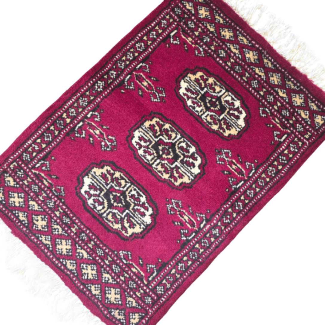 65 x 45 cm Hand Knotted Bokhara – Red Rug