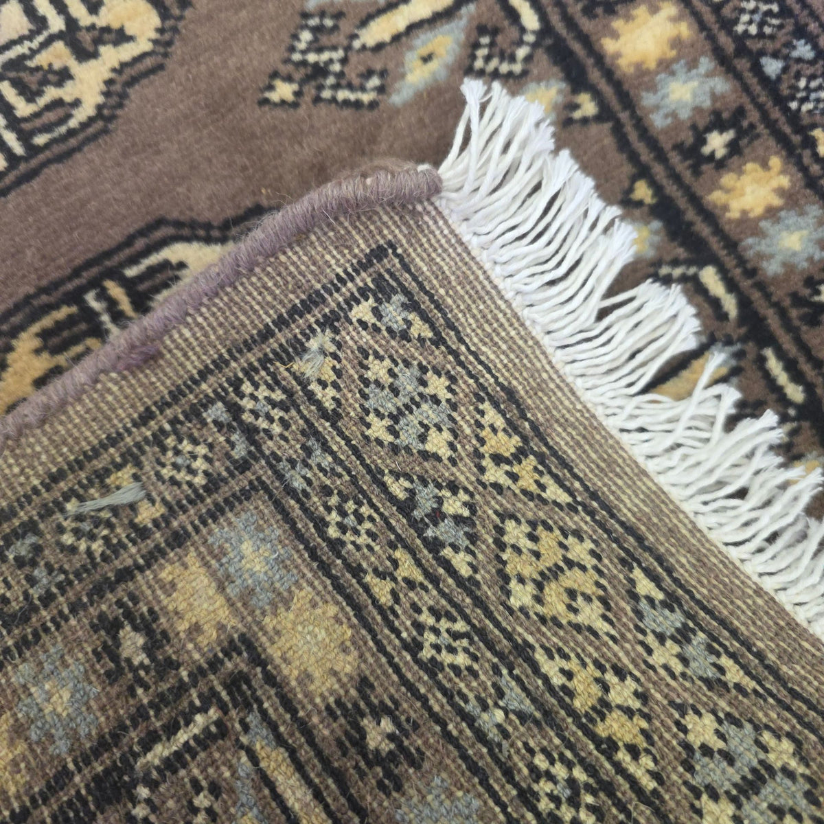 65 x 45 cm Hand Knotted Bokhara – Carob Brown Rug