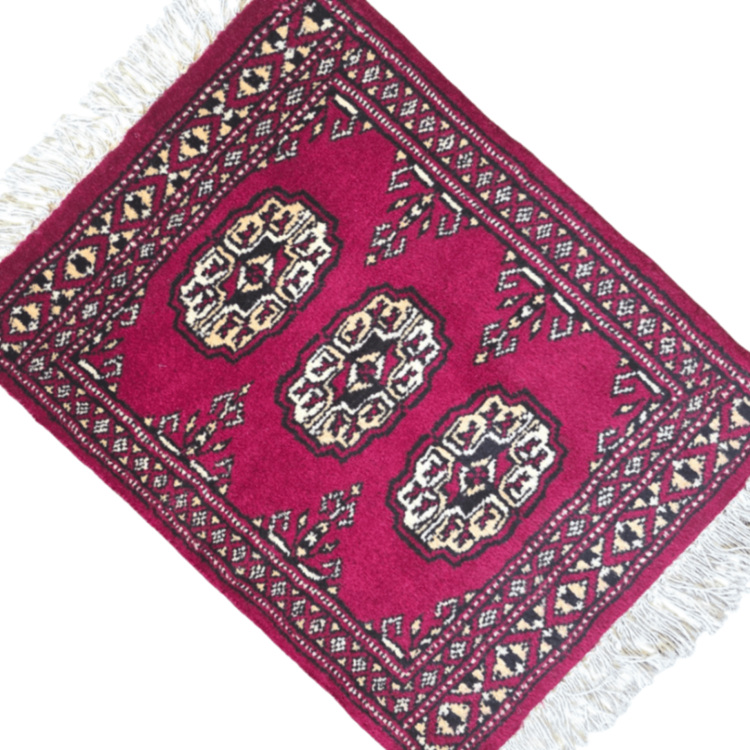 65 x 45 cm Hand Knotted Bokhara – Red Rug