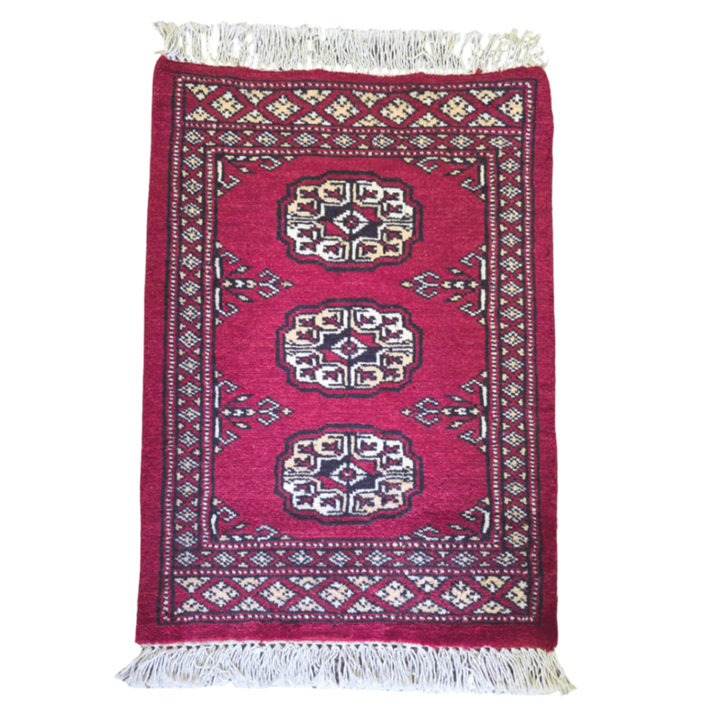 65 x 45 cm Hand Knotted Bokhara – Red Rug