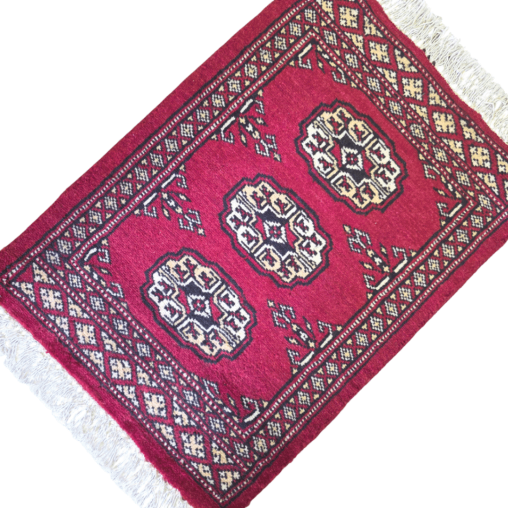 65 x 45 cm Hand Knotted Bokhara – Red Rug