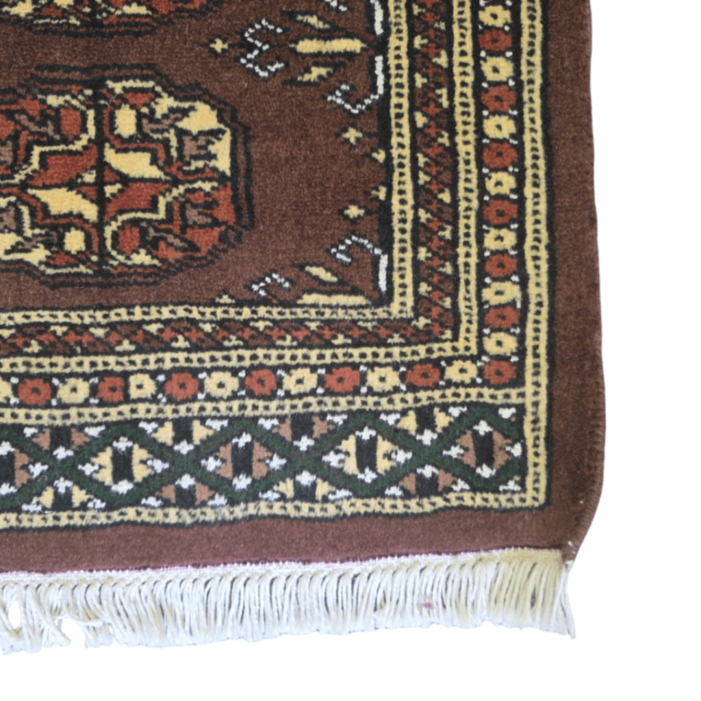 65 x 45 cm Hand Knotted Bokhara – Brown Rug