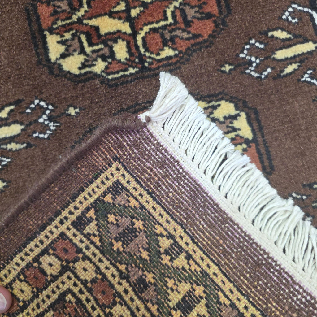 65 x 45 cm Hand Knotted Bokhara – Brown Rug