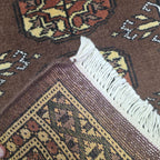 65 x 45 cm Hand Knotted Bokhara – Brown Rug