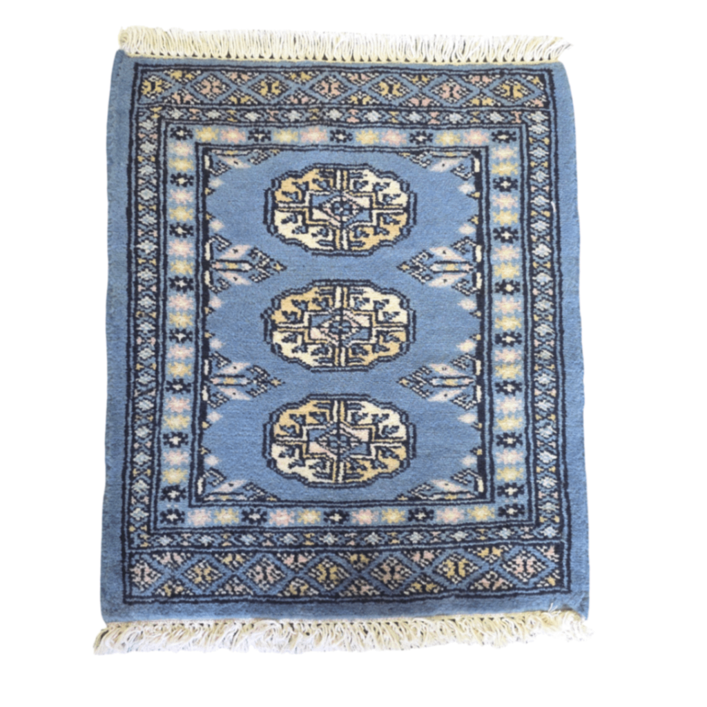 65 x 45 cm Hand Knotted Bokhara – Maya Blue Rug