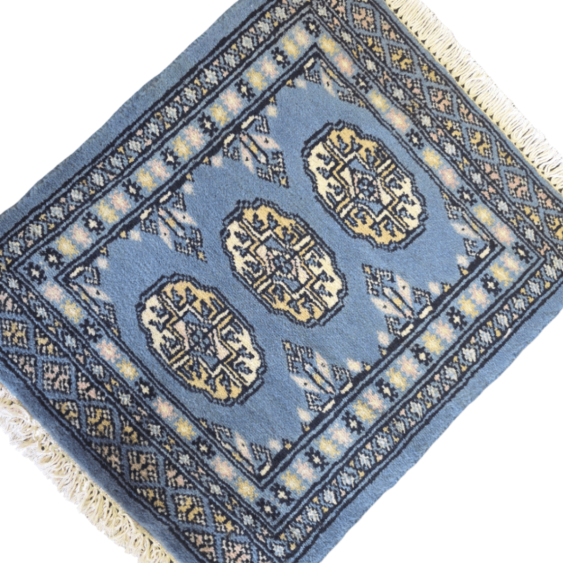 65 x 45 cm Hand Knotted Bokhara – Maya Blue Rug
