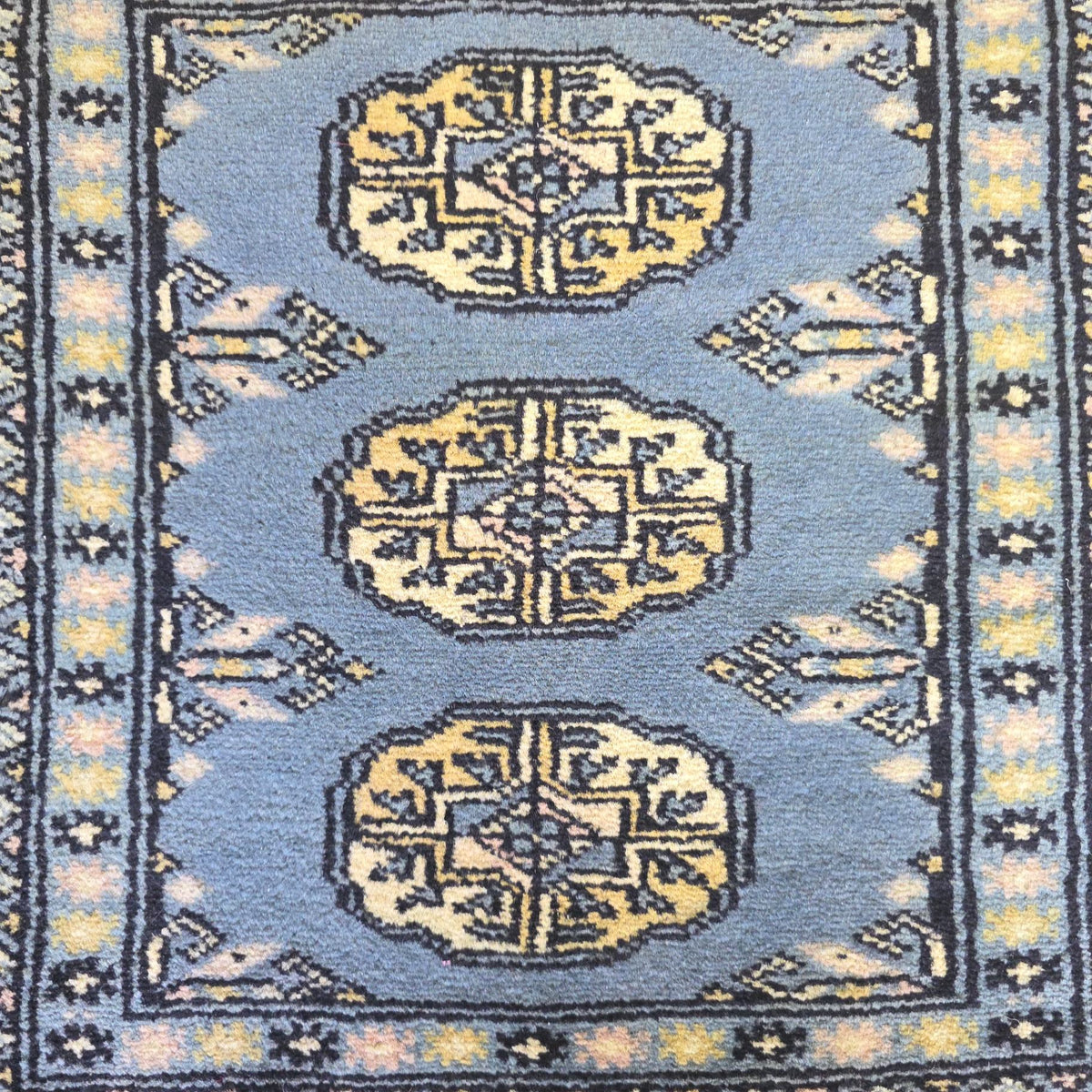 65 x 45 cm Hand Knotted Bokhara – Maya Blue Rug