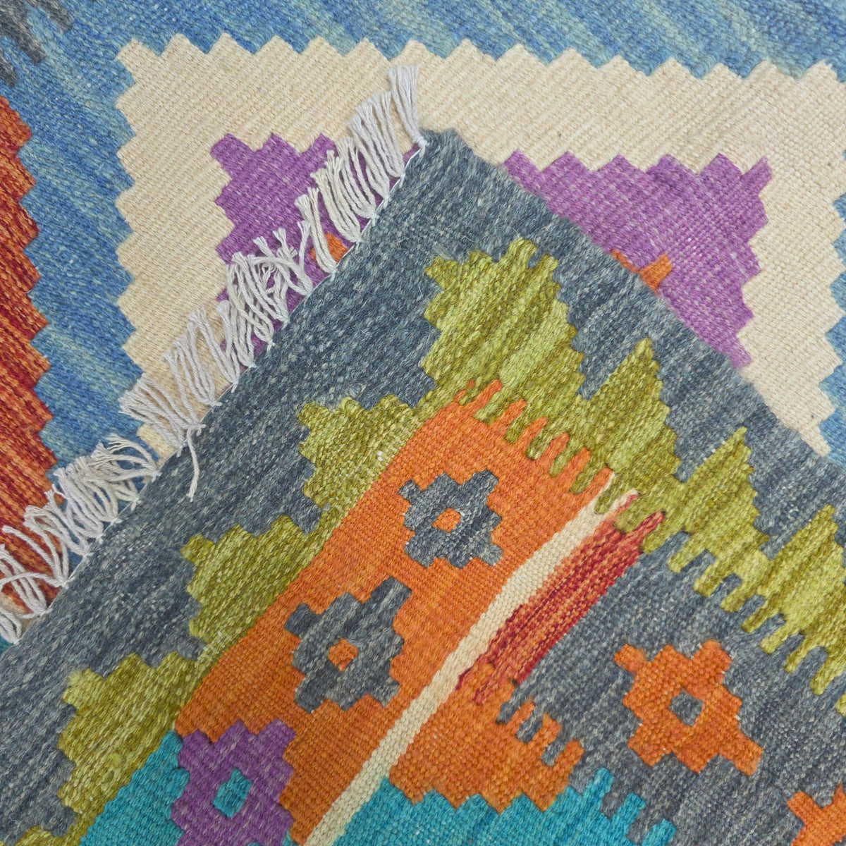 125 x 84 cm Hand Woven Afghan Kilim Rug