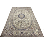 350 x 245 cm Vintage Hand-Knotted Persian Nain 9La Rug – Wool Rug