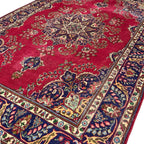 345 x 255 cm Hand Knotted Vintage Persian Tabriz Wool – Red Rug