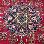 345 x 255 cm Hand Knotted Vintage Persian Tabriz Wool – Red Rug