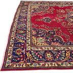 345 x 255 cm Hand Knotted Vintage Persian Tabriz Wool – Red Rug
