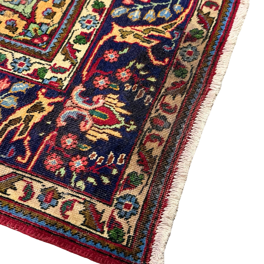 345 x 255 cm Hand Knotted Vintage Persian Tabriz Wool – Red Rug