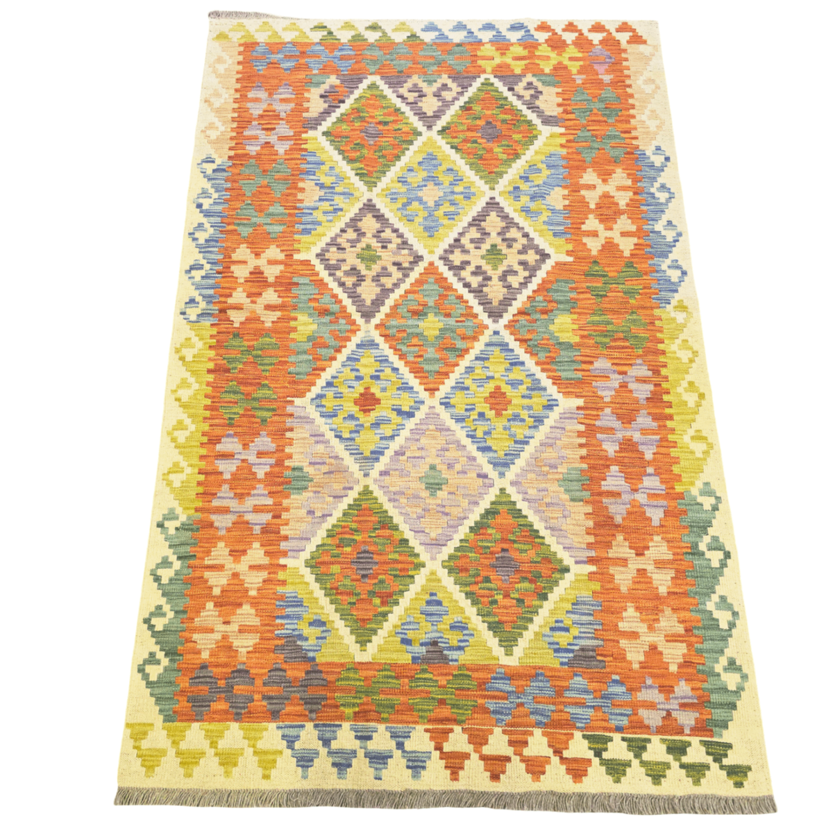 203 x 129 cm Hand Woven Afghan Kilim Rug