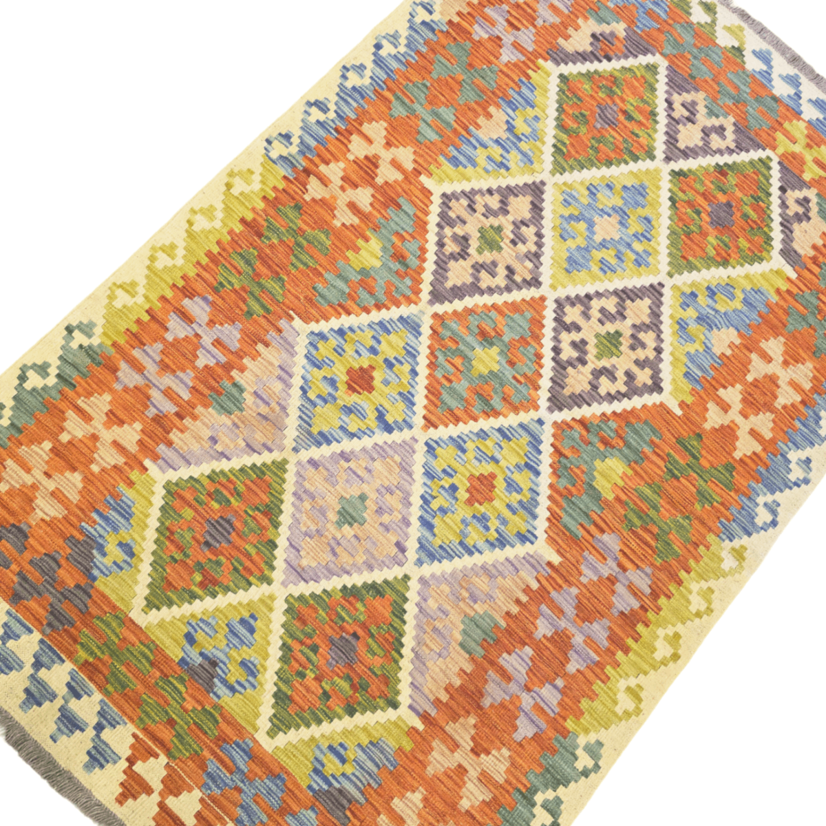 203 x 129 cm Hand Woven Afghan Kilim Rug