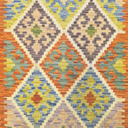 203 x 129 cm Hand Woven Afghan Kilim Rug