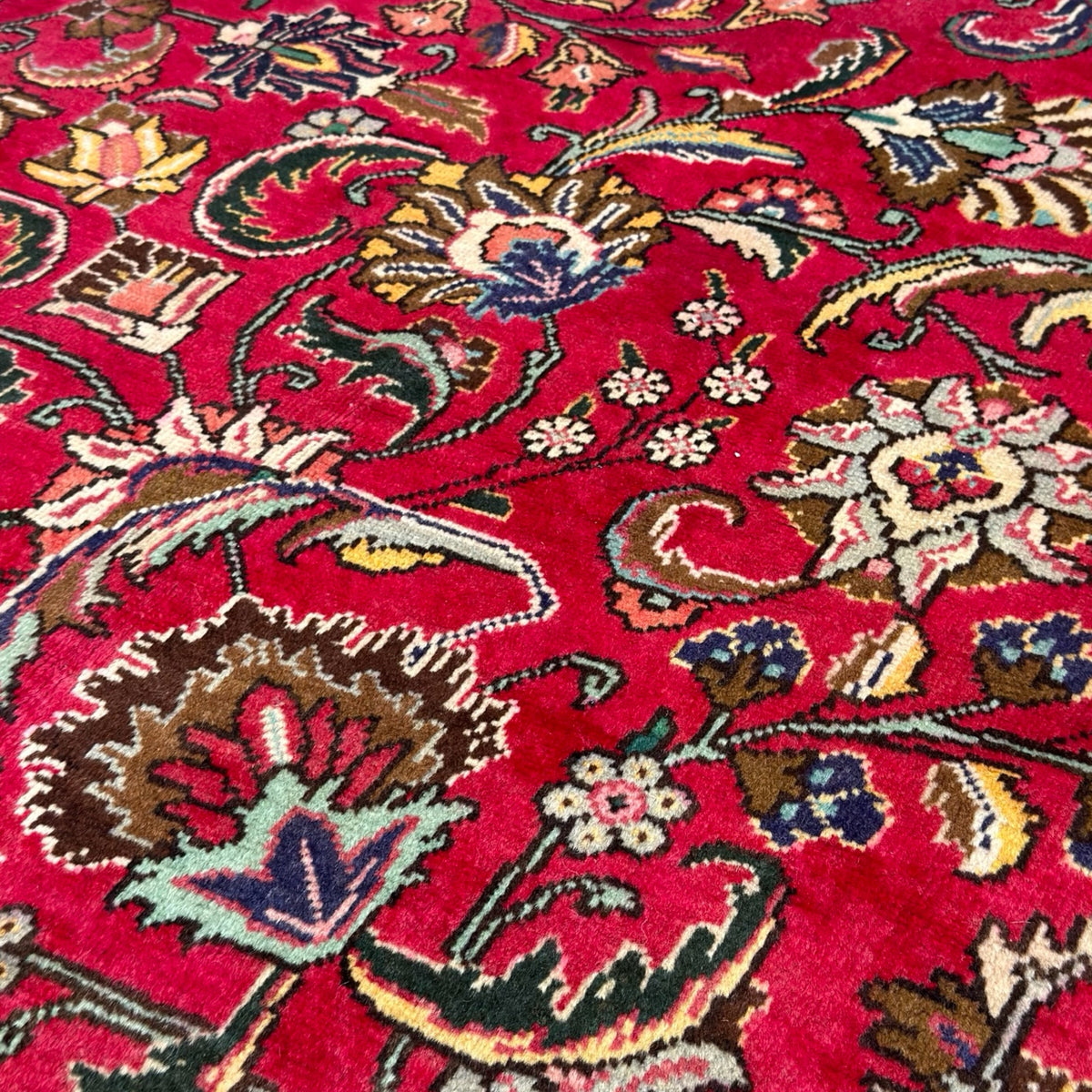 340 x 290 cm Hand Knotted Persian Tabriz All Over – Wool Rug