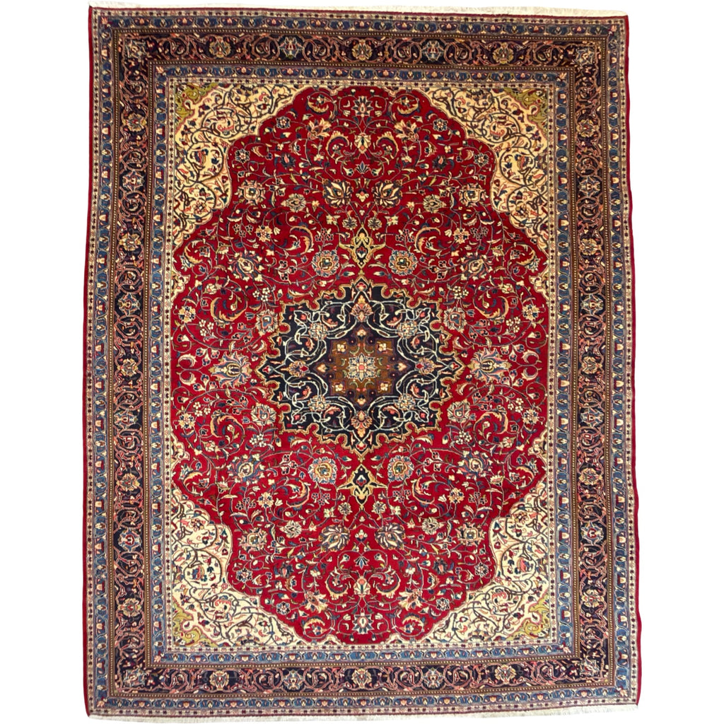 350 x 273 cm Hand Knotted Persian Sarough – Wool Medallion Rug
