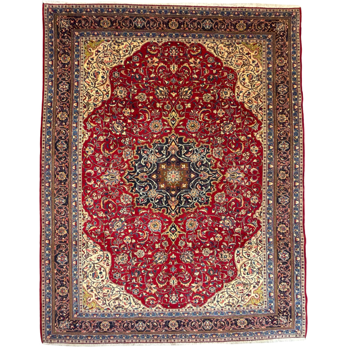350 x 273 cm Hand Knotted Persian Sarough – Wool Medallion Rug