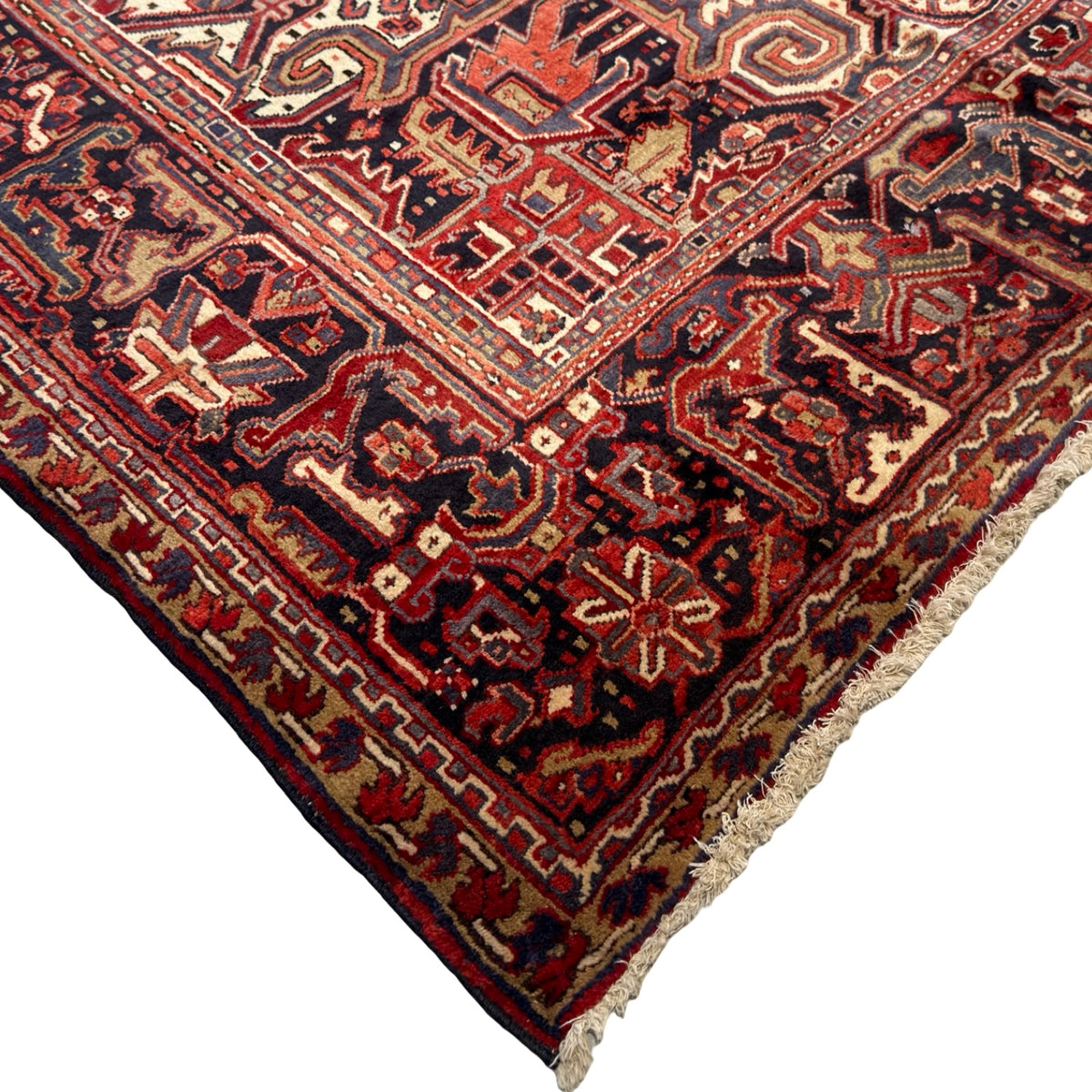 391 x 310 cm Hand Knotted Antique Heriz Persian – Wool Rug
