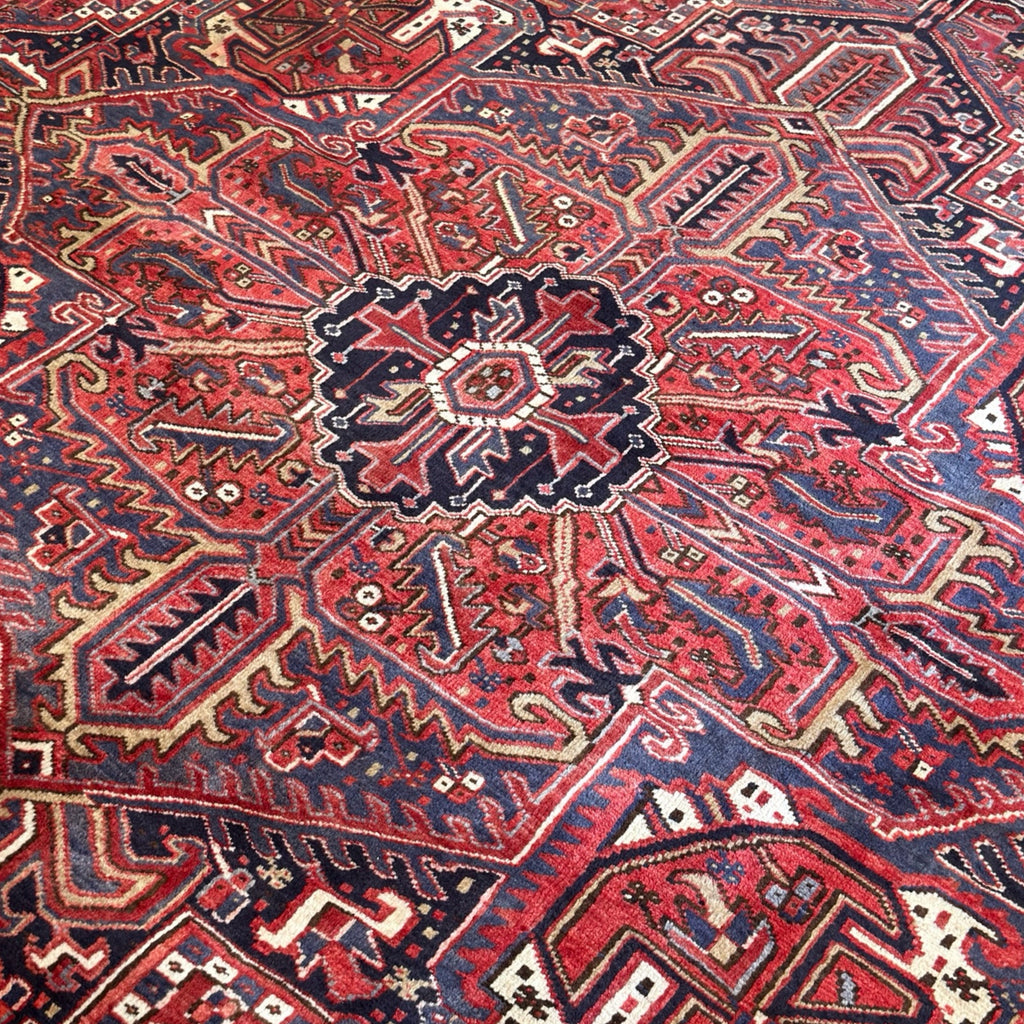 391 x 310 cm Hand Knotted Antique Heriz Persian – Wool Rug