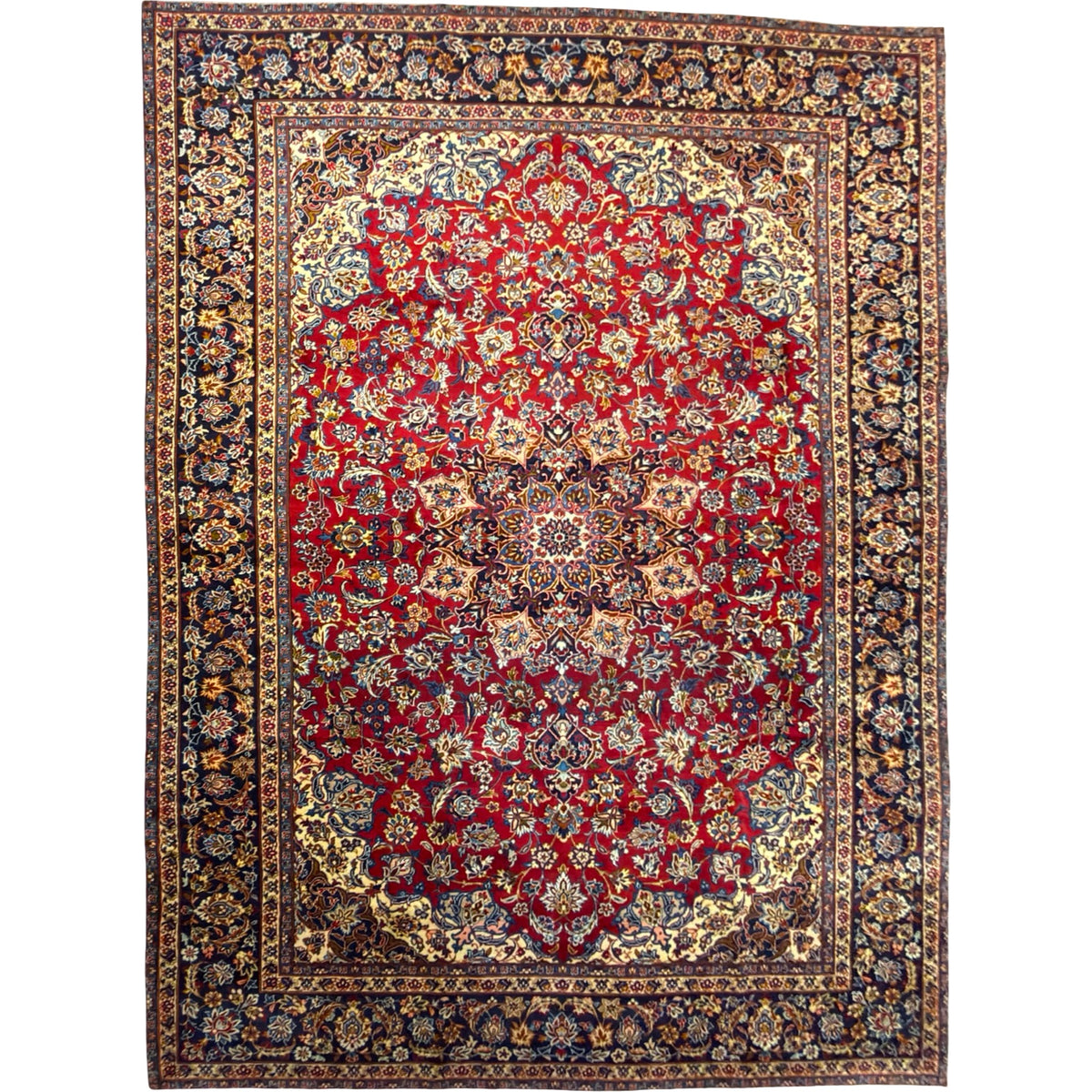 418 x 293 cm Hand Knotted Persian Najafabad – Floral Wool Rug