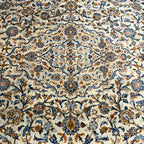 350 x 245 cm Hand Knotted Persian Kashan – Cream Wool Rug