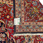 409 x 300 cm Hand Knotted Navy & Red Persian Kashan – Wool Rug