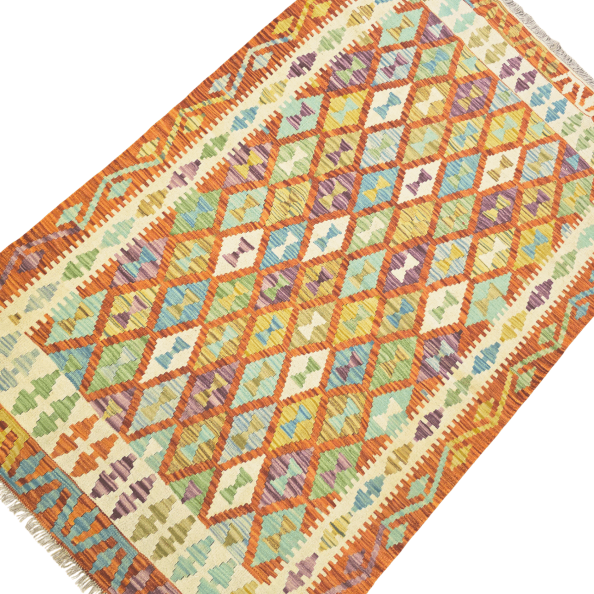 191 x 121 cm Hand Woven Afghan Kilim Rug