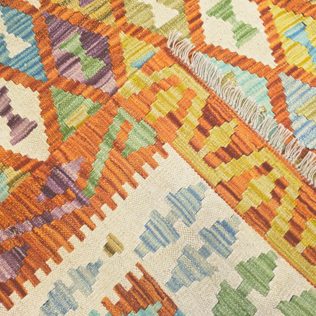 191 x 121 cm Hand Woven Afghan Kilim Rug