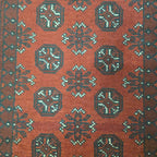 119 x 75 cm Hand-Woven Red Afghan Akche