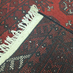 119 x 75 cm Hand-Woven Red Afghan Akche