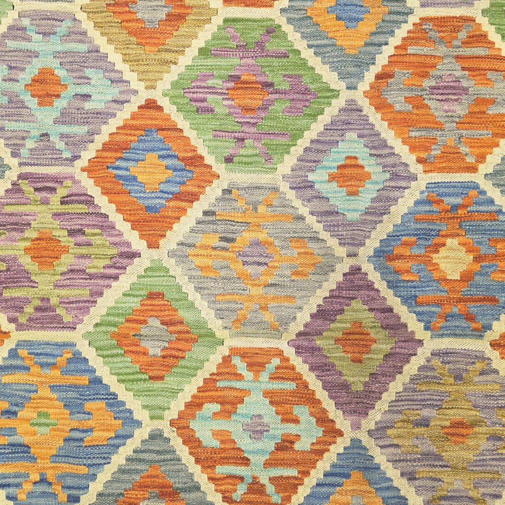 199 x 123 cm Hand Woven Afghan Kilim Rug