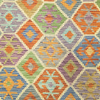 199 x 123 cm Hand Woven Afghan Kilim Rug