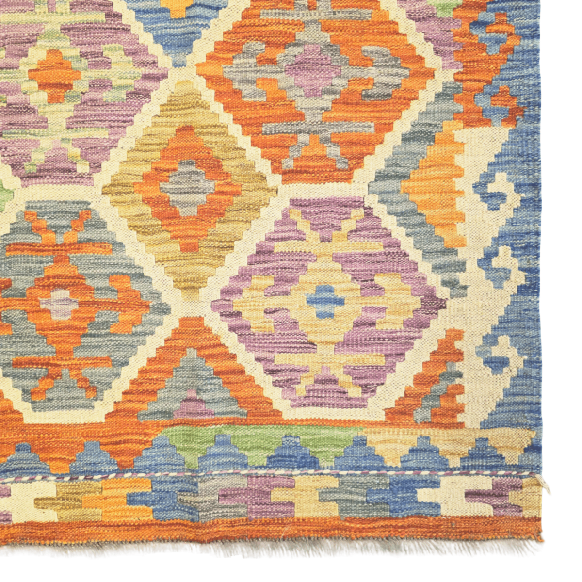 199 x 123 cm Hand Woven Afghan Kilim Rug
